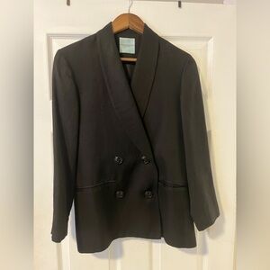 Kate Slyvester Black Double-Breasted Blazer